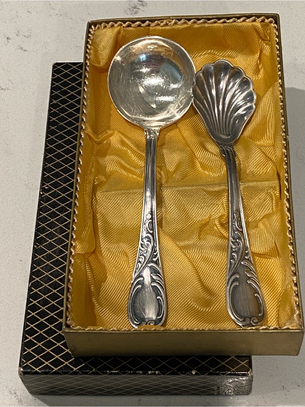 Vintage German Silver-Plated Serving Spoon Set